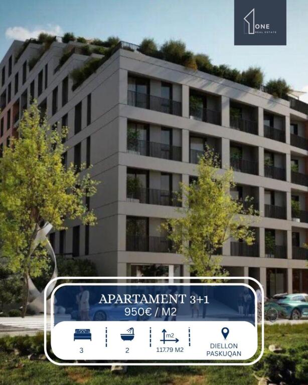 Apartamente 3+1/2+1/1+1/Dublekse per shitje Diellon