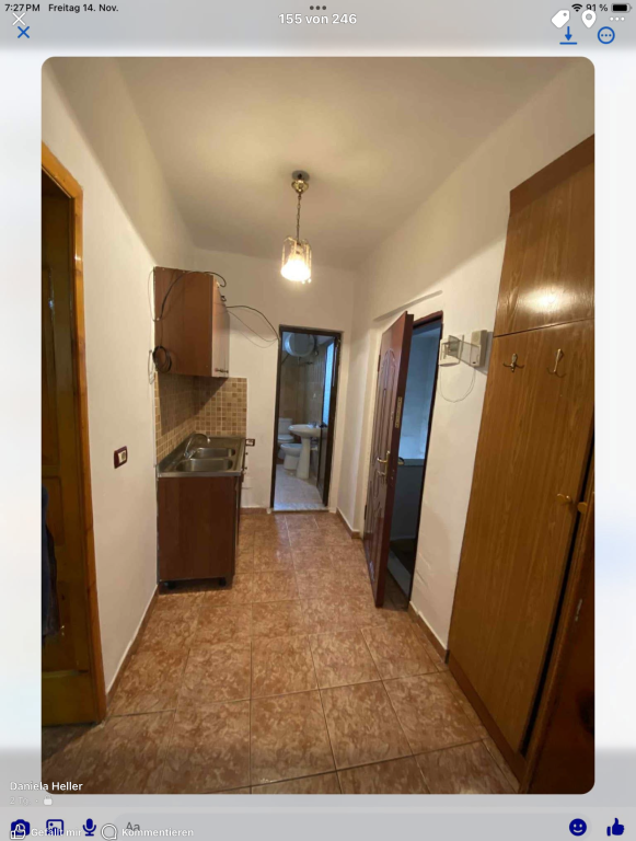 Apartament 1+1 me Qera i pamobiluar në Rrugën Vangjel Capo, pranë shkollës Bajram Curri, në Tiranë.