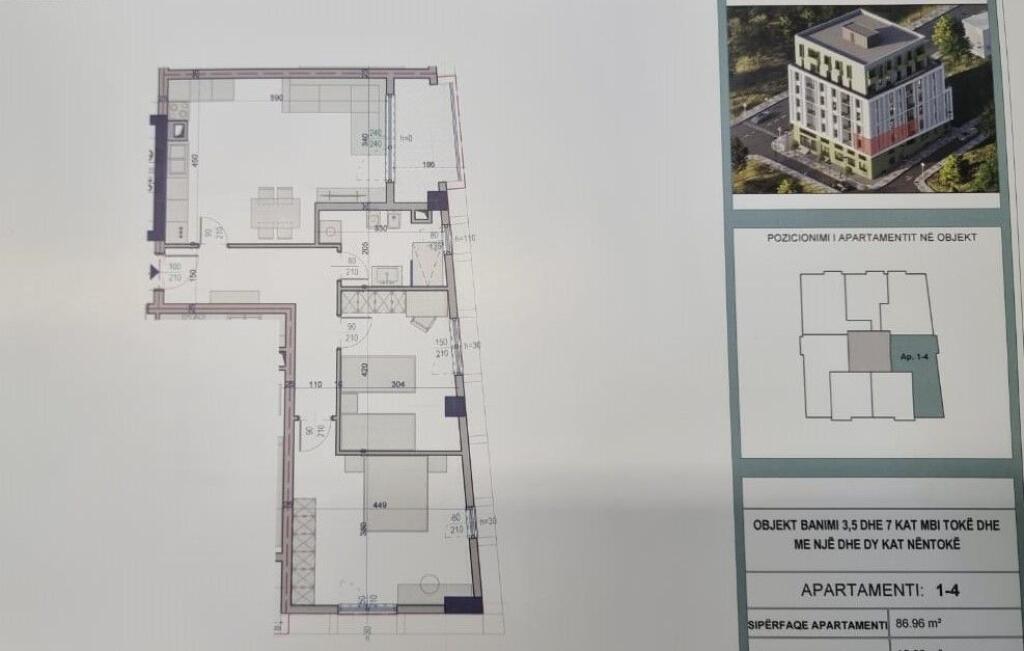 Super Apartment 2+1 for Sale in Paskuqan in Construction Phase​