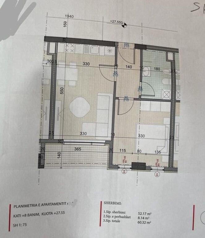 Shitet apartament 1+1 Ish Fusha Aviacionit