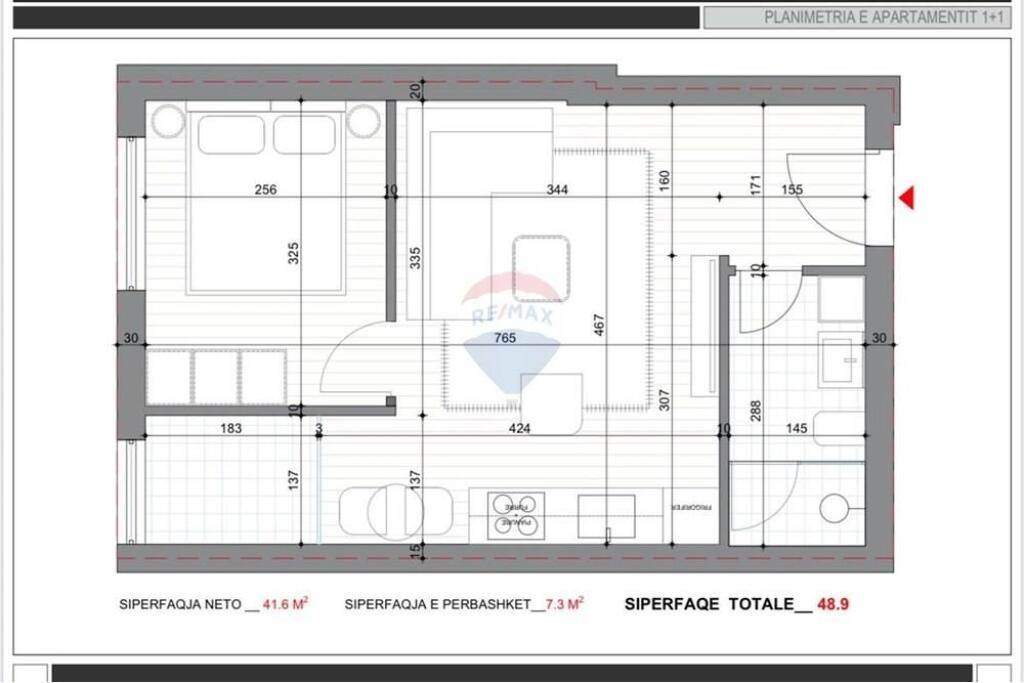 Apartament 1+1 per shitje, Prane Liqenit Tiranes.