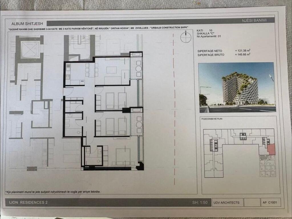 Shitet Apartament 3+1+2 Lion Park 2 Residence
