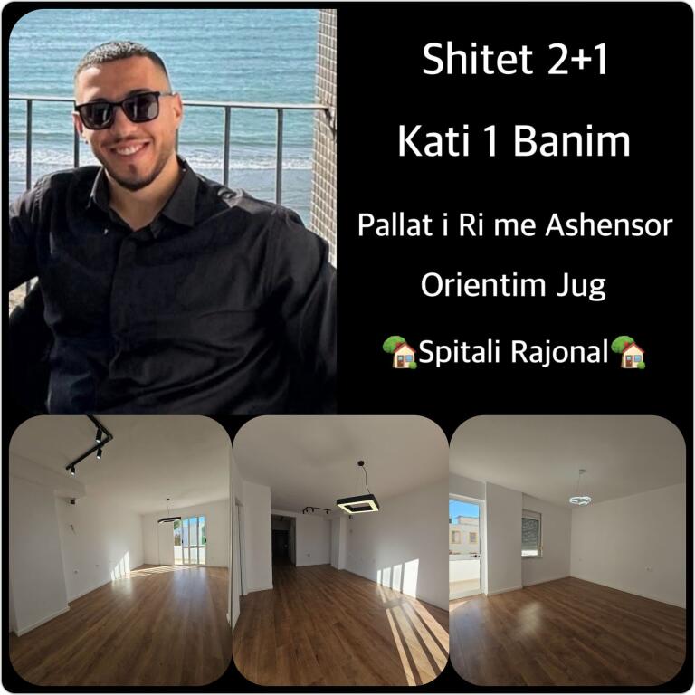 🏡 SHITET 2+1 me ballkon 📍Spitali Rajonal Durres 📲