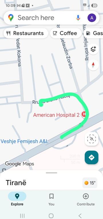 Apartament me qira 1+1 prane Amerikan 2 pallat me Ashensor