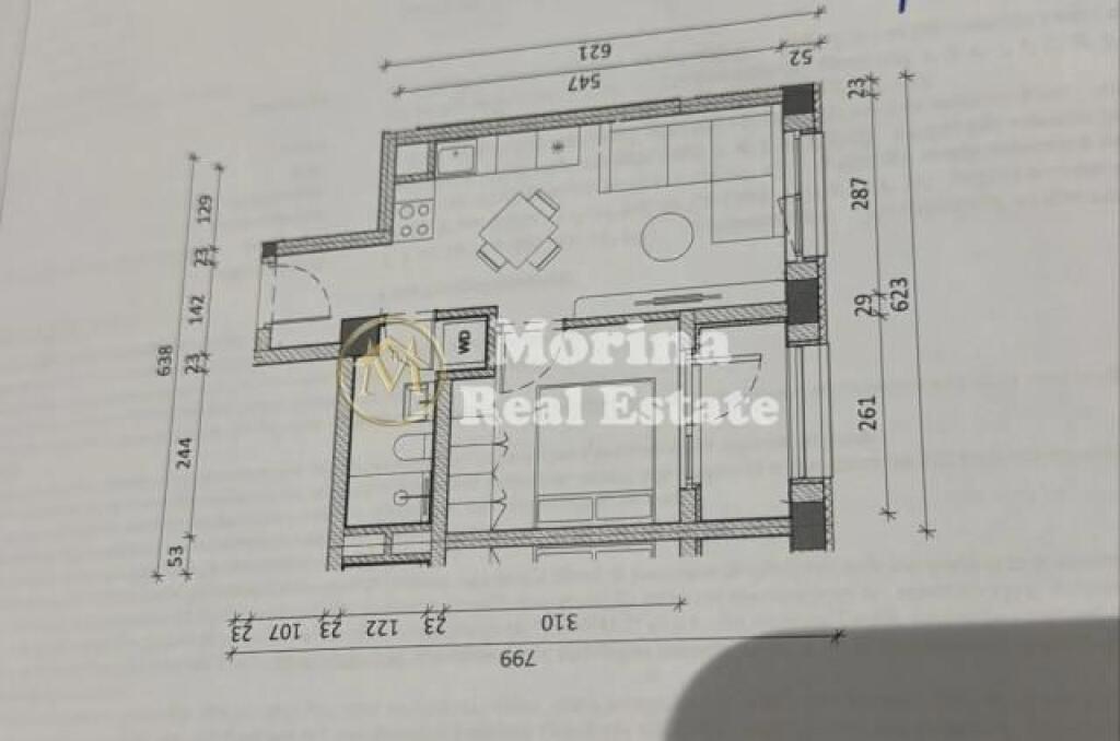 Apartment 1+1 for sale, in Golem, 61908 Euro