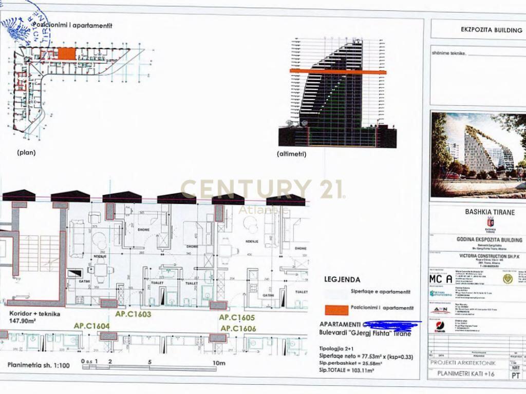 Ish Ekspozita , 2+2 Për Shitje në Ish Ekspozita, Tiranë - 371196€ | 103.11 m² 371,196 €