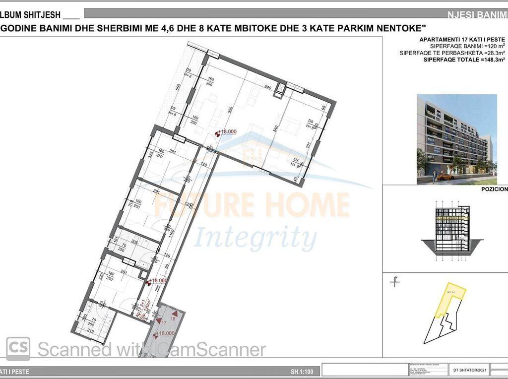 Shitet, Apartament 3+1+2, Farmacia 10, Tiranë.