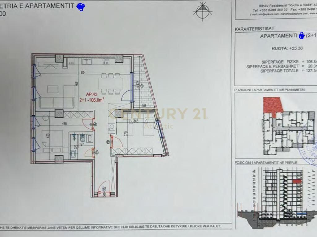 2+1+ballkon për Shitje Mara Residence në Don Bosco, Tiranë - 209,715€ | 127.12 m² 209,715 €