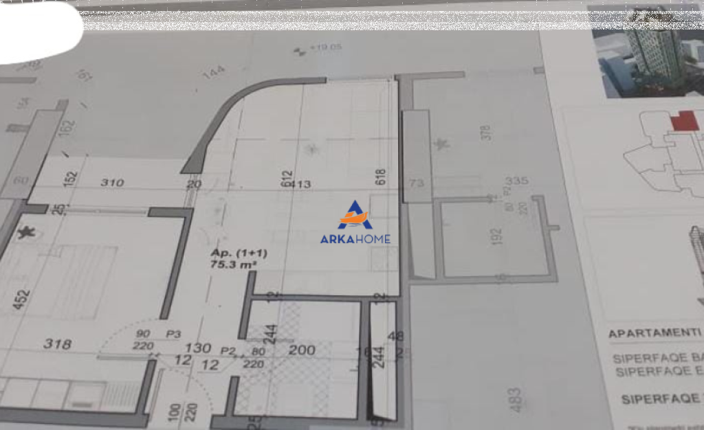 SHITET APARTAMENT 1+1+BALLKONE "PAZARI I RI" 210.000 EURO