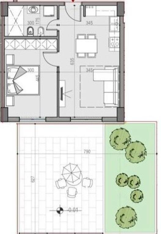 Apartament 1+1 per shitje tek Residenca Univers City.