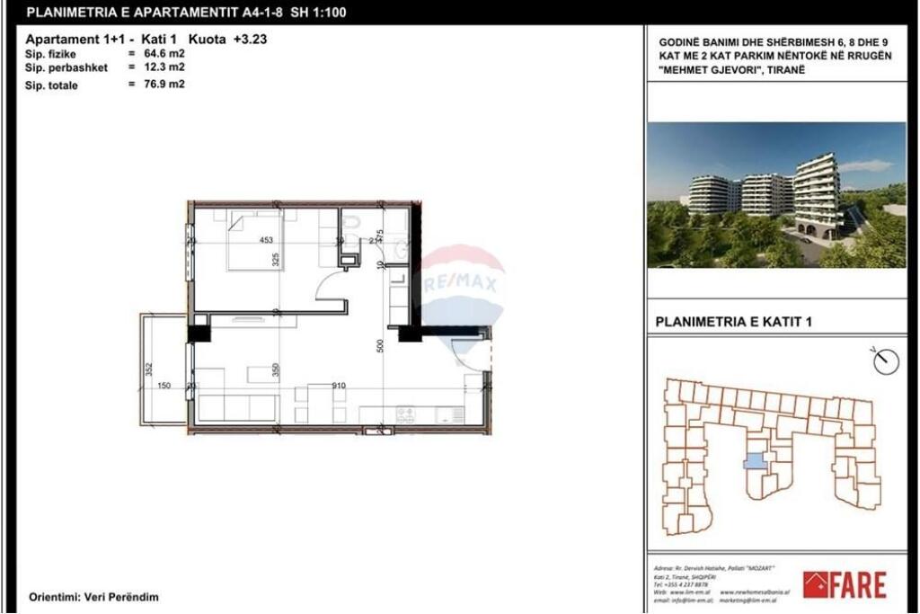 Apartament 1+1 per shtje te Aluna Paskuqan !