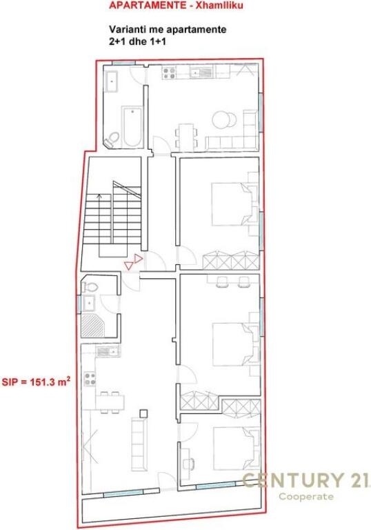 WE SELL A 4-STORY COMMERCIAL BUILDING IN THE CENTER OF XHAMLLIK 1,360,000 €