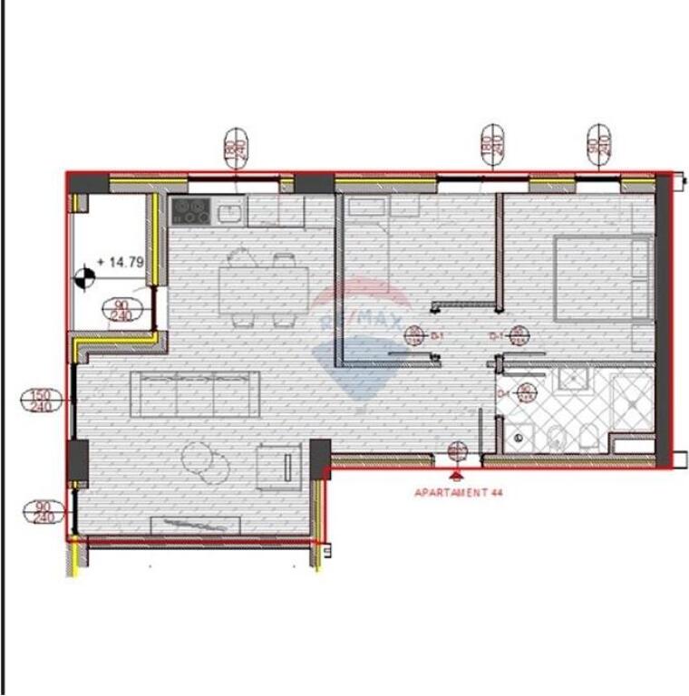 2+1 apartment for sale in Kinostudio, near TV Klan