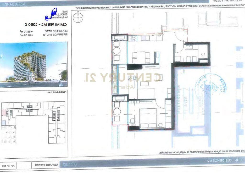 Shitet apartament tek Lion residence 2 - 2+1+2b