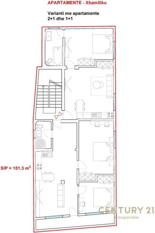 WE SELL A 4-STORY COMMERCIAL BUILDING IN THE CENTER OF XHAMLLIK 1,360,000 €