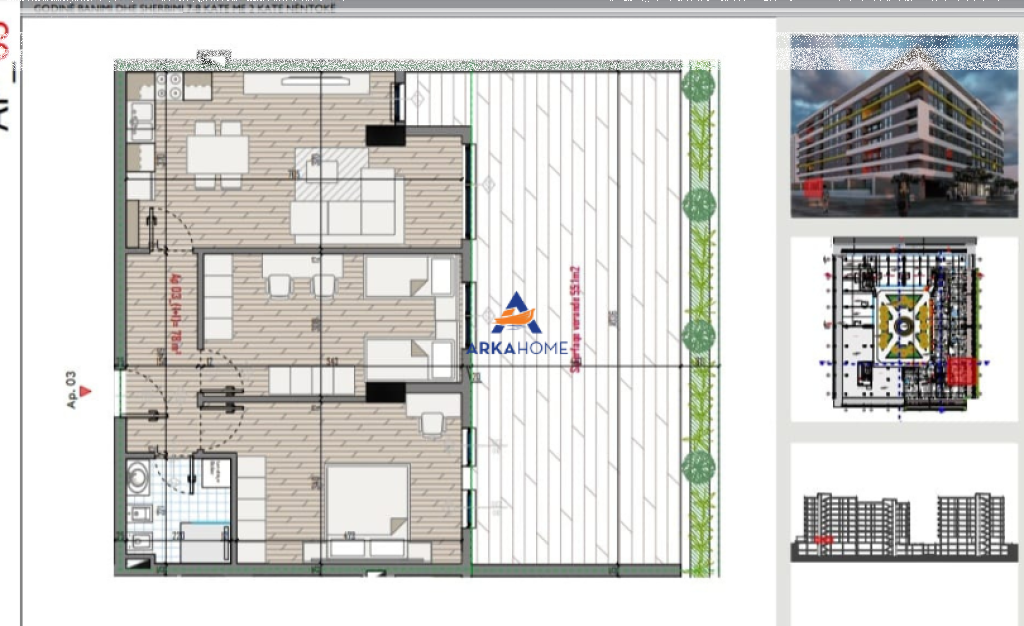APARTMENT FOR SALE + PARKING 2+1+VERANDA "UNIVERWS CITY, QTU" 135,000 EURO