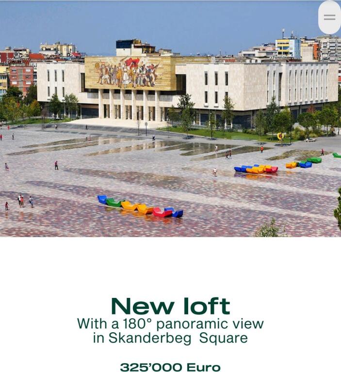 Appartamento 1+1 in vendita  Costruzione 2025  Dietro il Municipio  di Tirana