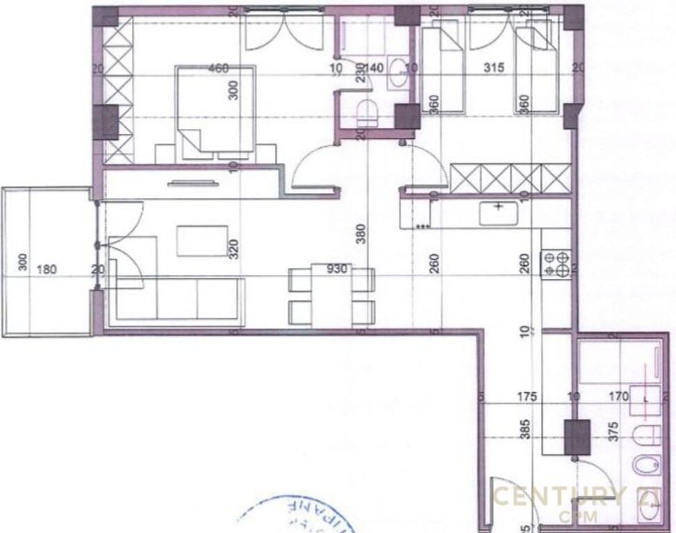 SHESIM APARTAMENT 2+1 TEK VIVA3, PRANE QENDRES GLOBE! 152,000 €