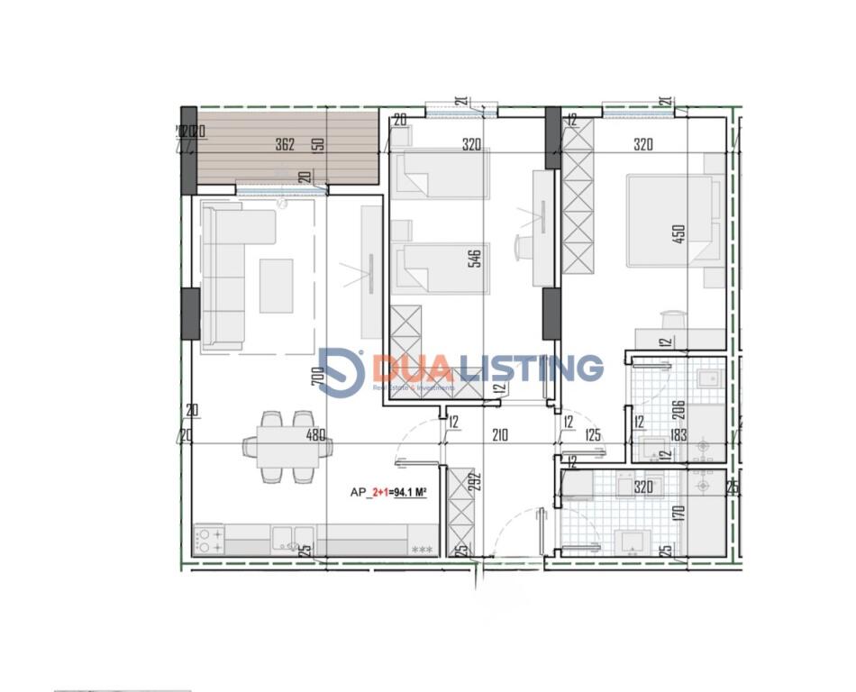 SHESIM APARTAMENT 2+1+2 TEK TIRANA VIEW RESIDENCE!