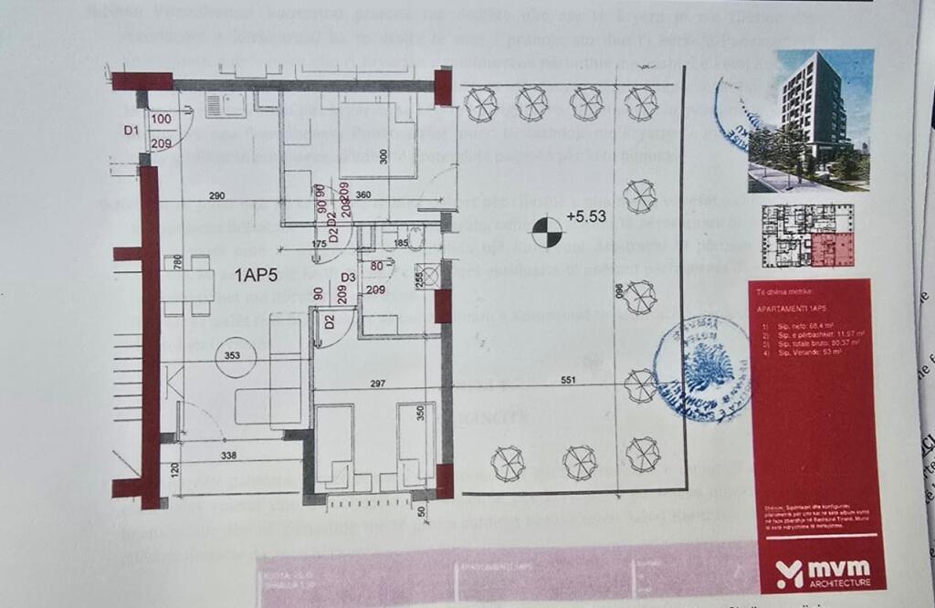 Apartment 2+1+American Veranda 2 Tirana for Sale