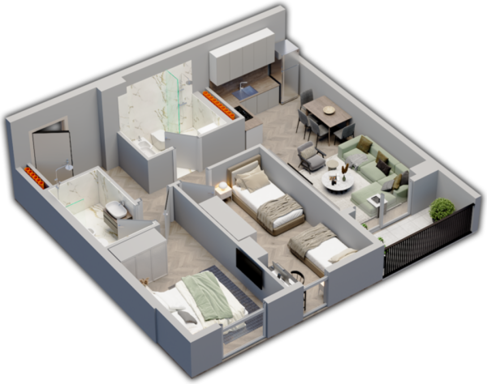 In vendita, Appartamento 2+1, Univers City, Tirana