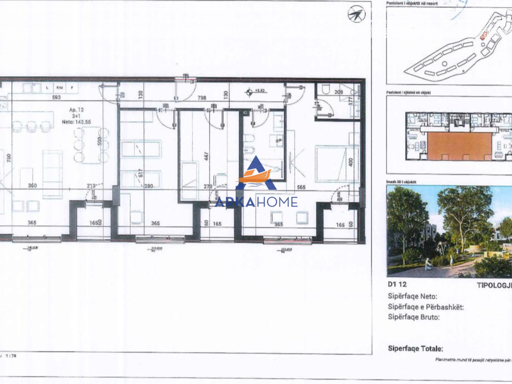 SHITEN APARTAMENTE 2+1+VERANDE DHE 3+1+VERANDE "MJULL, BATHORE" 245.106 EURO DHE 304.902 EURO