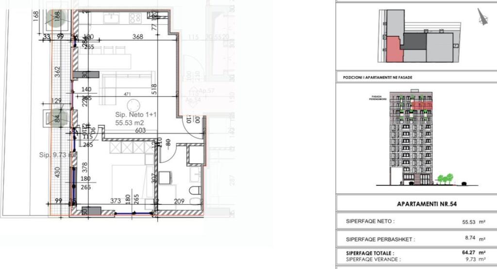 Shitet Apartament 1+1 tek Fusha e Aviacionit