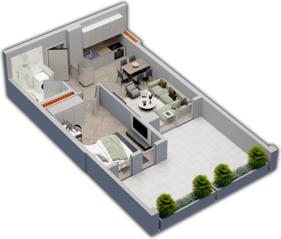 In vendita, Appartamento 1+1, Univers City, Tirana