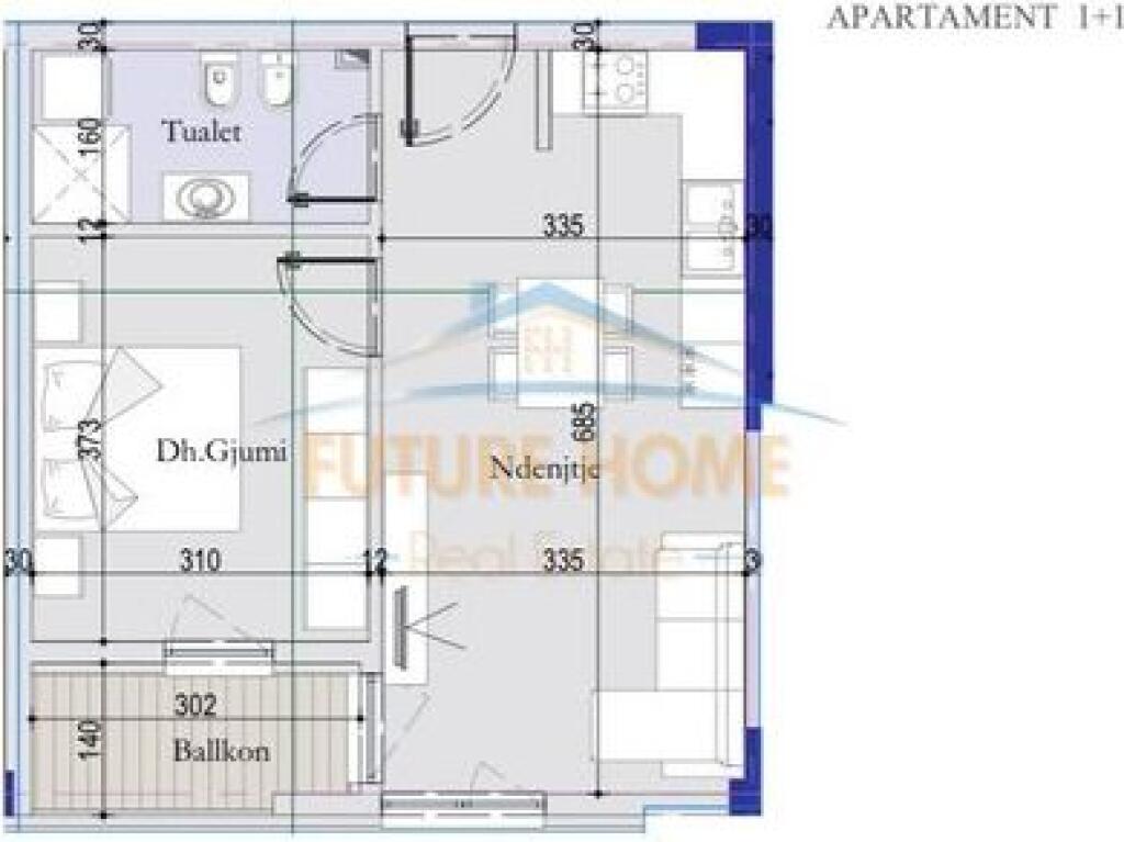 Shitet, Apartament 1+1, Casa Italia, Tirana Entry 2