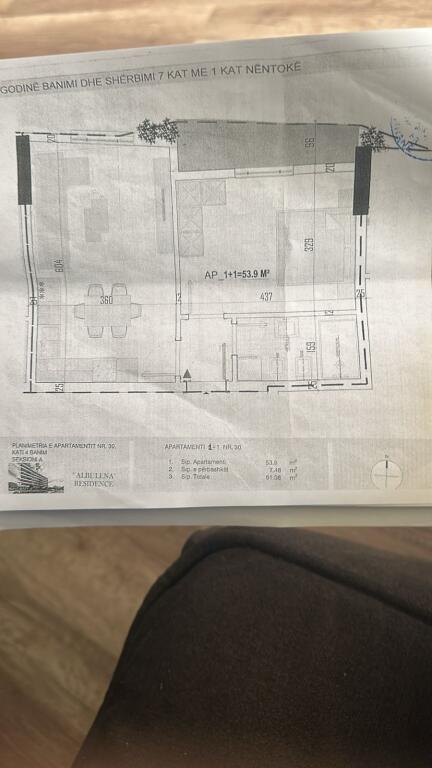 Shitet Apartament 1+1, Paskuqan tek Albulena Residence, Gati per banim, me cmim 73.000€