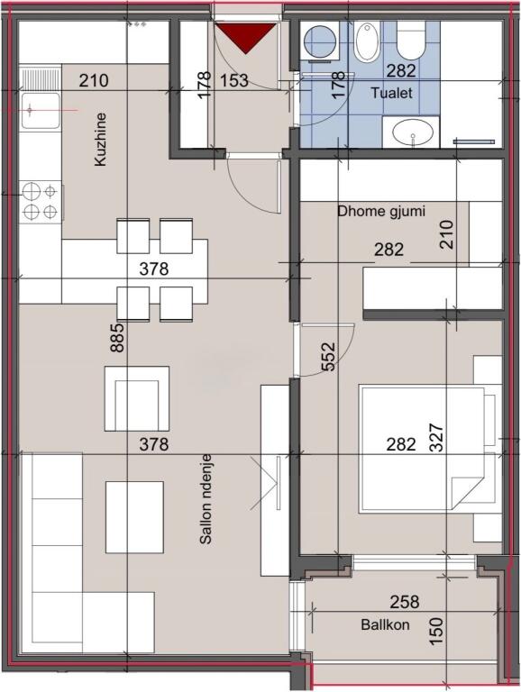 🏡Shitet Apartament 1+1 me Garderobë | 📍Hora Vertikale, Rruga Muhamet Gjollesha