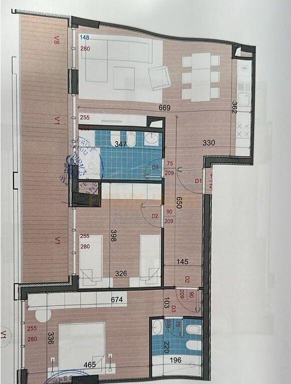 Shitet, Apartament 2+1, Kompleksi Golden Gate, Materniteti i Ri, Tiranë.