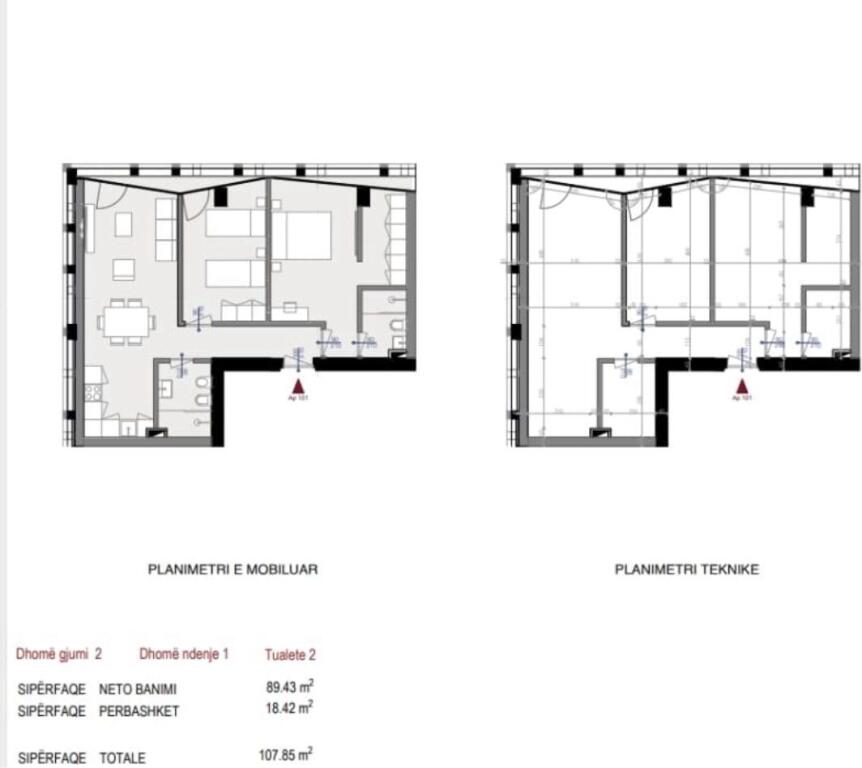 Apartament 2+1+2 — Në qëndër të Tiranës, zona e Pazarit të Ri – vetëm 7 minuta nga Sheshi Skënderbej