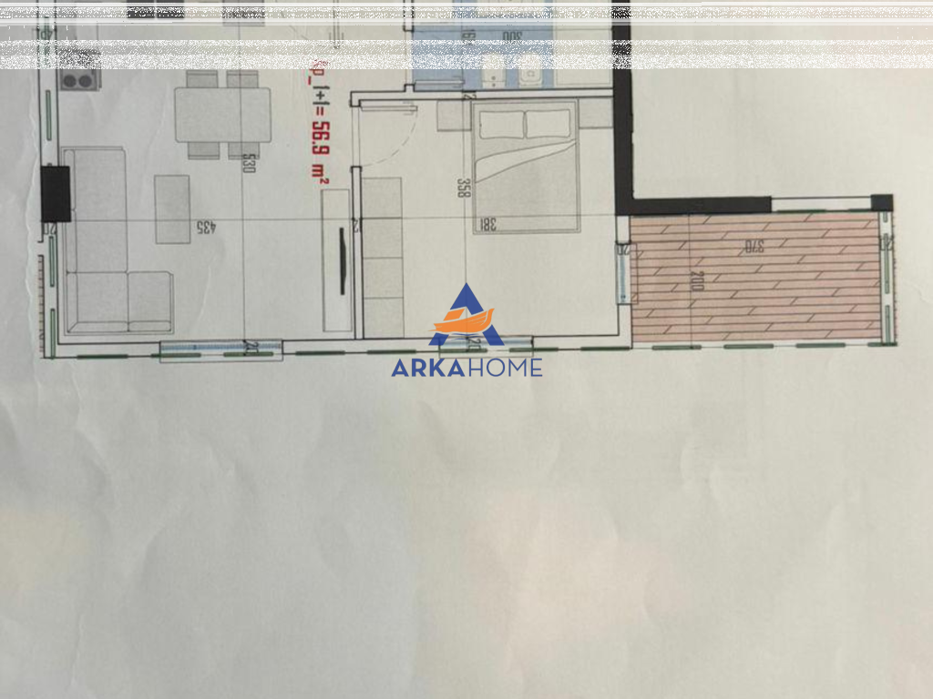 SHITET APARTAMENT 1+1+ BALLKON "KOMPLEKSI ILIRIA , PASKUQAN " 85.319 EURO