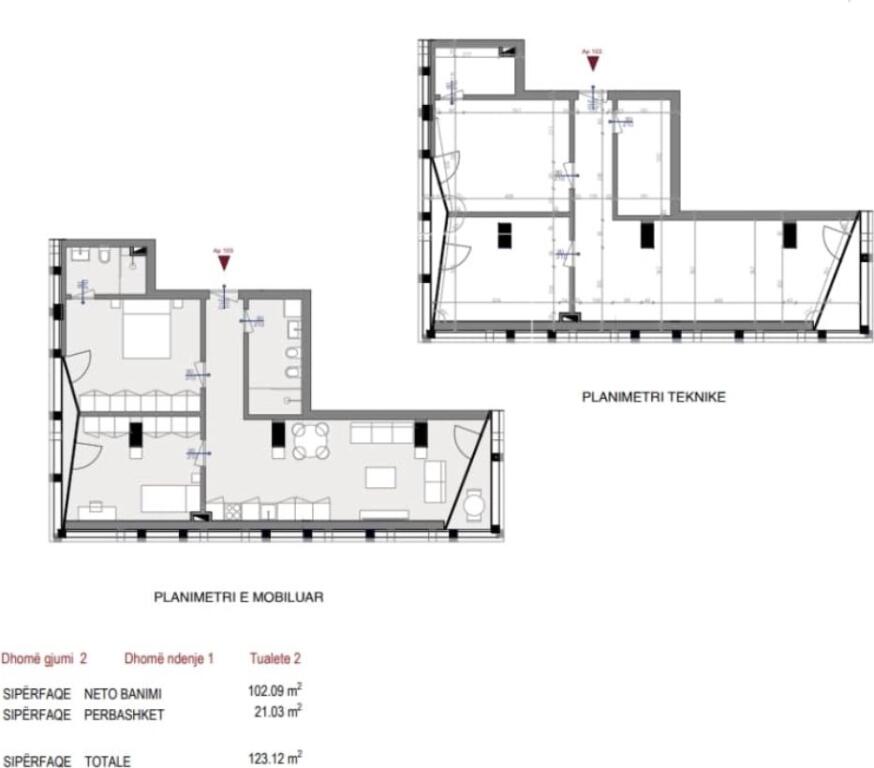 Apartament 2+1+2 — Në qëndër të Tiranës, zona e Pazarit të Ri – vetëm 7 minuta nga Sheshi Skënderbej