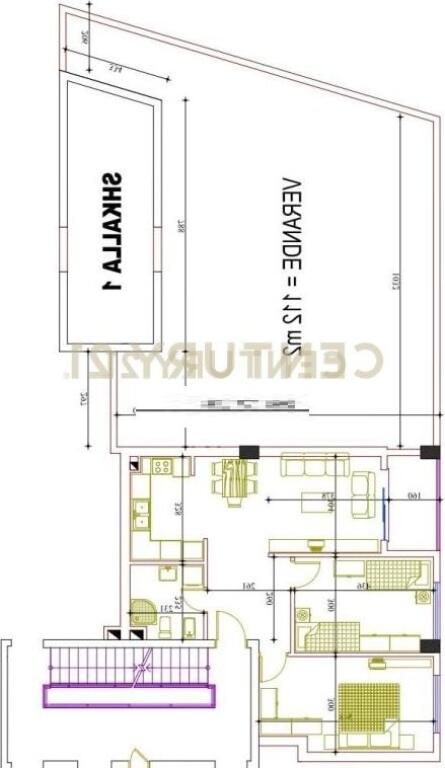 Apartament 2+1+verande Për Shitje në Astir