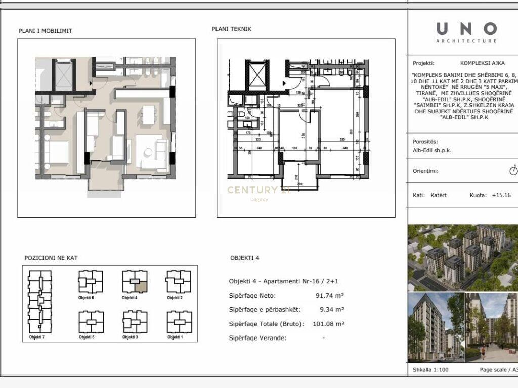 SHITET APARTAMENT 2+1 kompleksi ''Ajka"