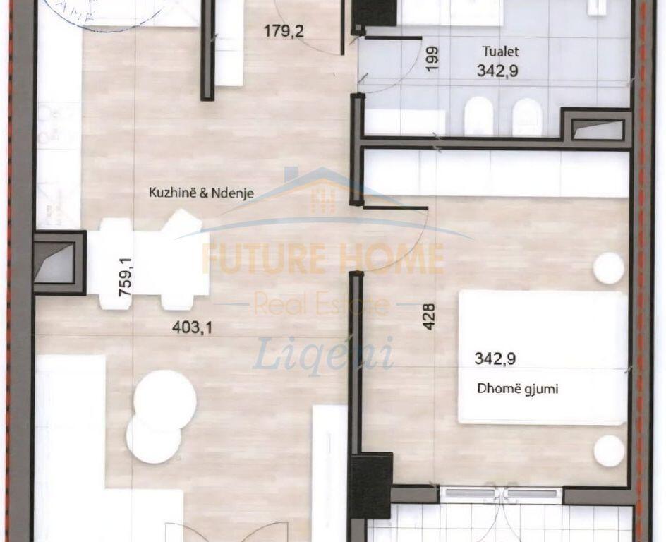 Shitet, Apartament 1+1, '' Splendor '' Residence, Porcelan.