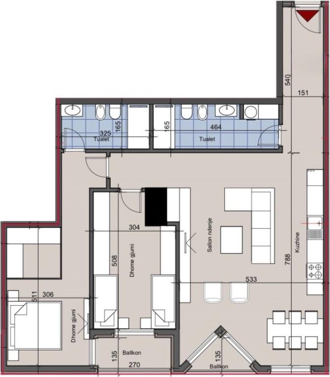 🏡Shitet Apartament 2+1+2 | 📍Hora Vertikale, Rruga Muhamet Gjollesha