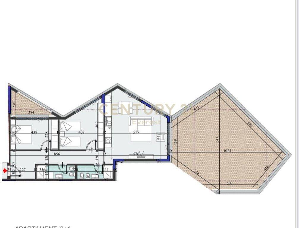 Colonnade Residence – Apartament 2+1+2 me Verandë për Shitje