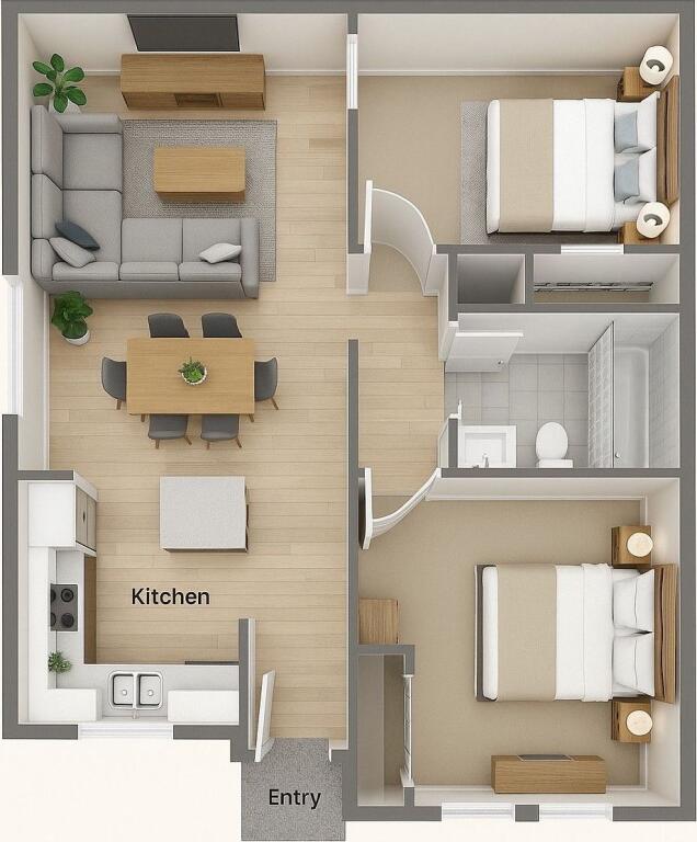 Jepet me qera apartament 2+1+2 totalisht i ri pallat i ri  tek 21 Dhjetori prane qendres !