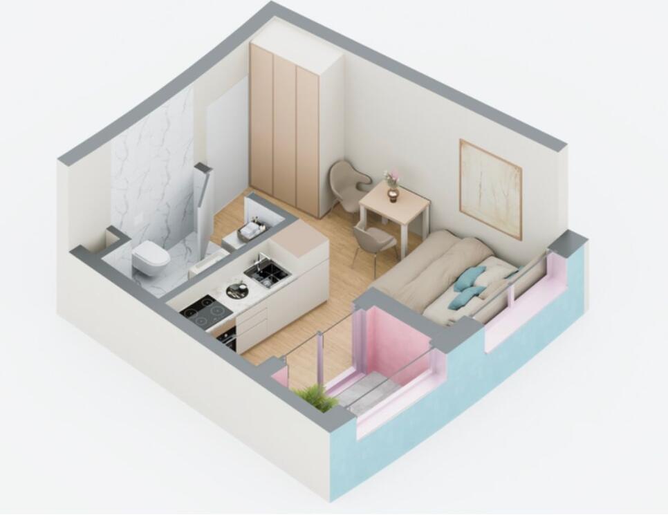 Shitet garsonire te rezidenca Ballada, prane liqenit te Farkes!