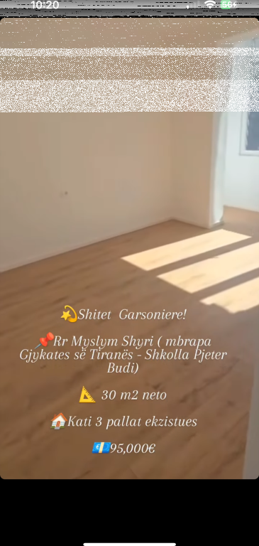 Shitet garsoniere ne M Shyr