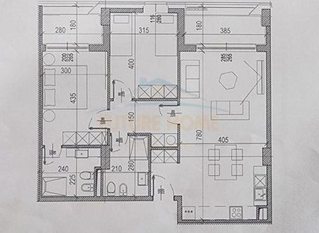 Shitet, Apartament 2+1+2, '' RiverSide '' Residence, Tirane.