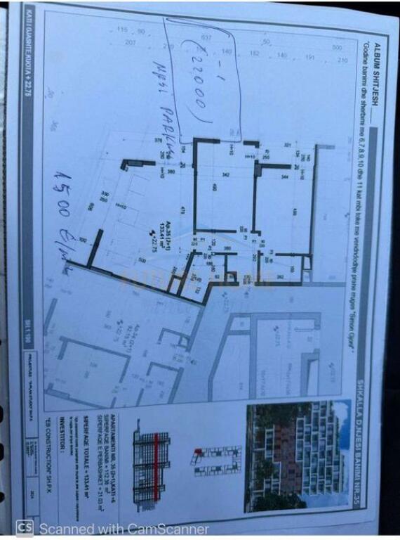 Shitet Apartament 2+1+2, Fusha e Aviacionit, Tiranë.