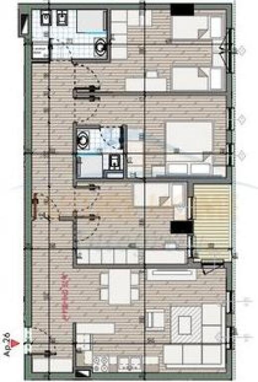 Shitet, Apartament 3+1, Kompleksi Univers City, Tiranë.