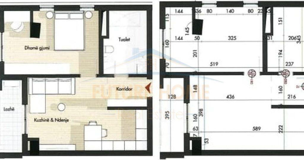 Shitet, Apartament 1+1, '' Splendor '' Residence, Porcelan.