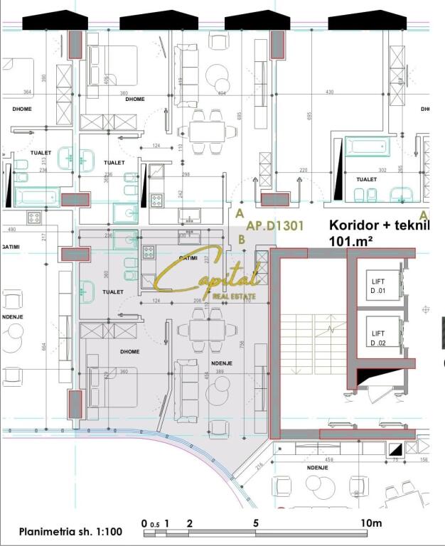 SHITET APARTAMENT 1+1 EKSPOZITA BUILDING 34.400.000 LEKE
