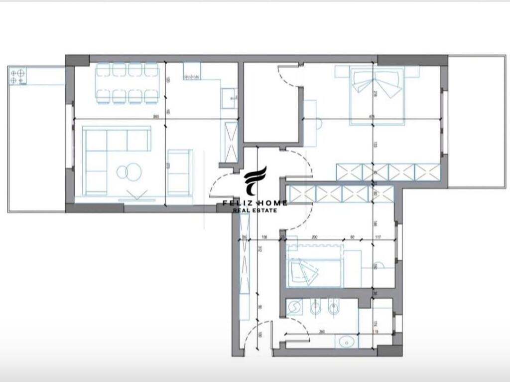 SHITET APARTAMENT 2+1+2 KODRA E DIELLIT 265.000 EURO