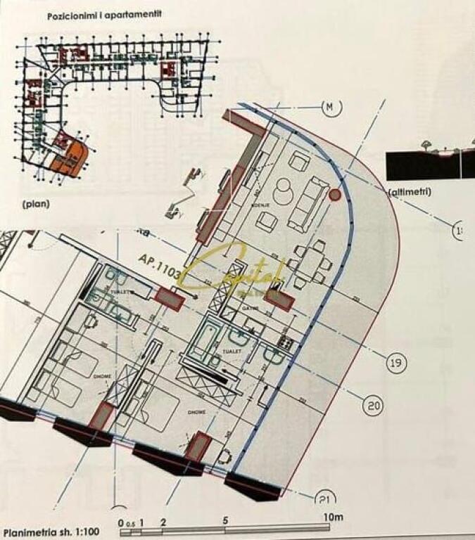 SHITET APARTAMENT 2+1+2 EKSPOZITA 786.000.000 LEKE